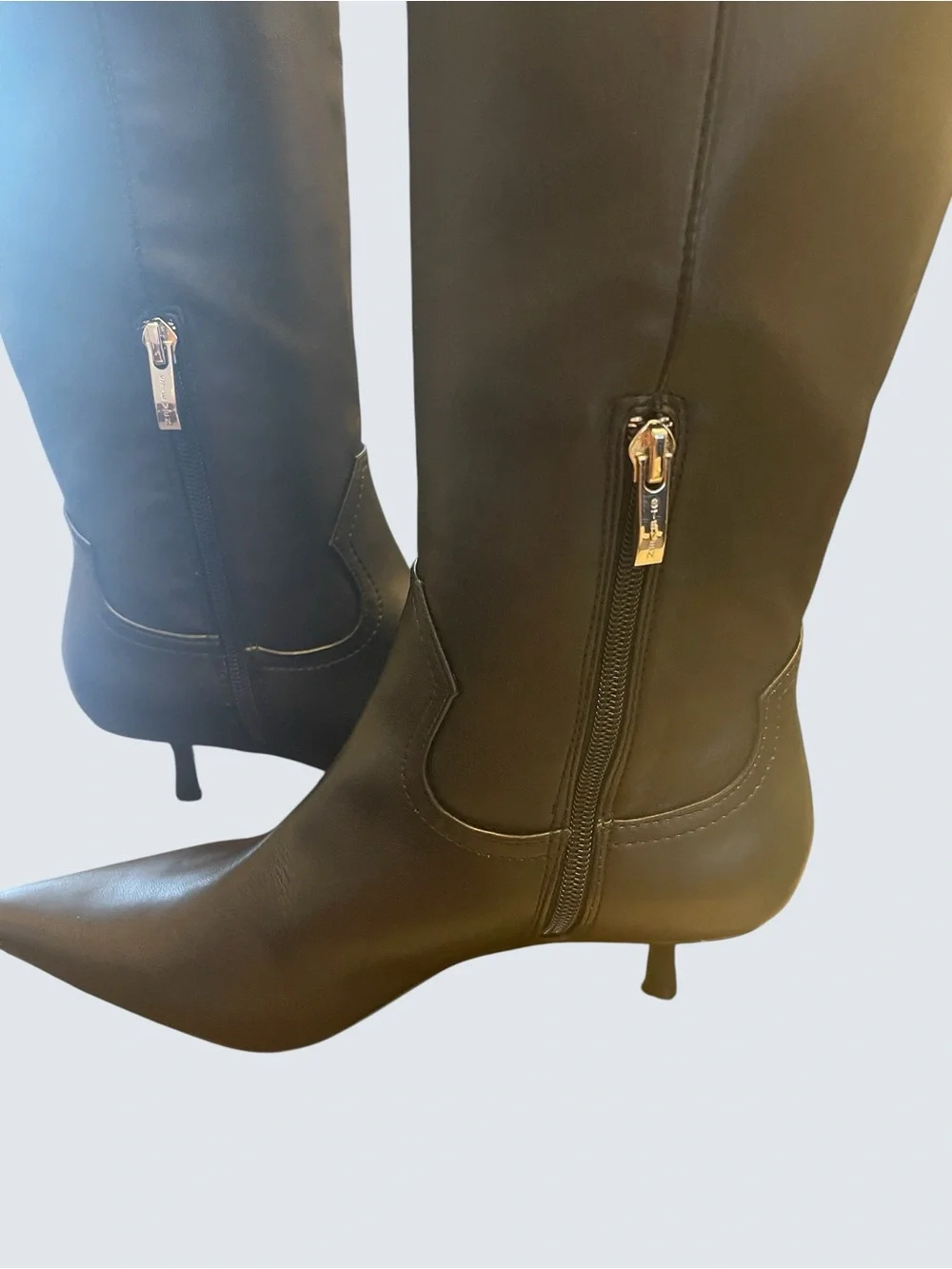 Steven Madden Tall Pointed-Toe Black Women’s Size 7 Knee-High Boots